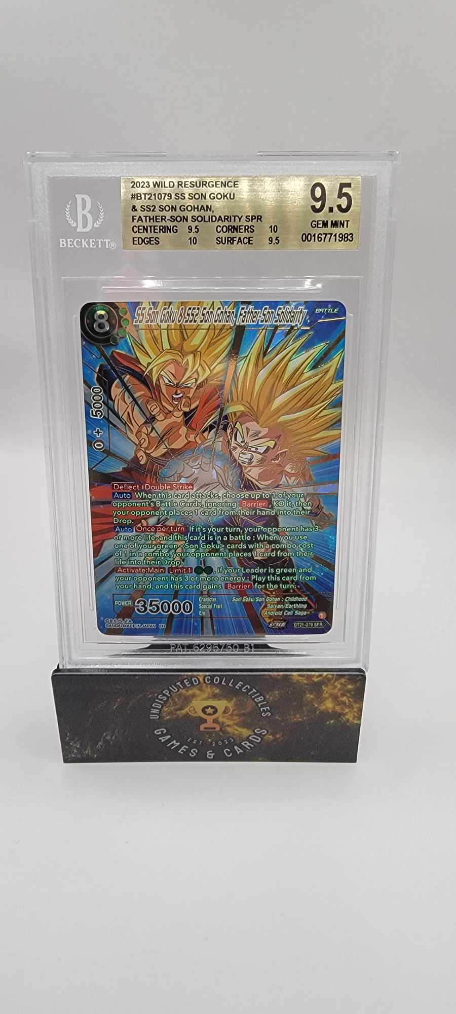 Dragon Ball Super Wild Resurgence Super Saiyan Son Goku & Super Saiyan 2 Son Gohan, Father-Son Solidarity BGS 9.5