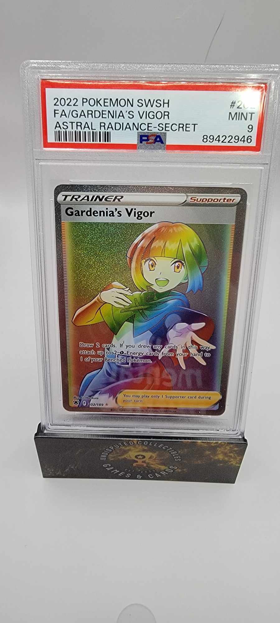 Pokemon Astral Radiance Gardenia's Vigor Rainbow Rare PSA 9
