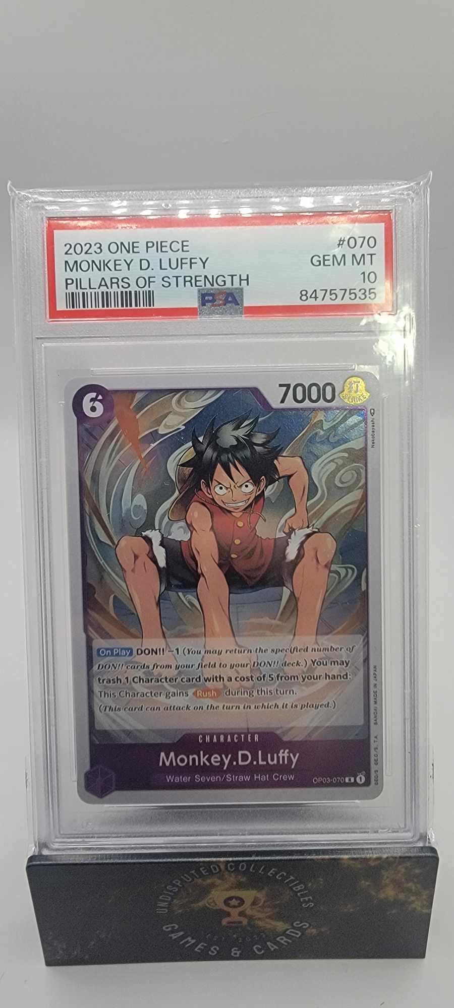 One Piece Pillars of Strength Monkey D Luffy PSA 10