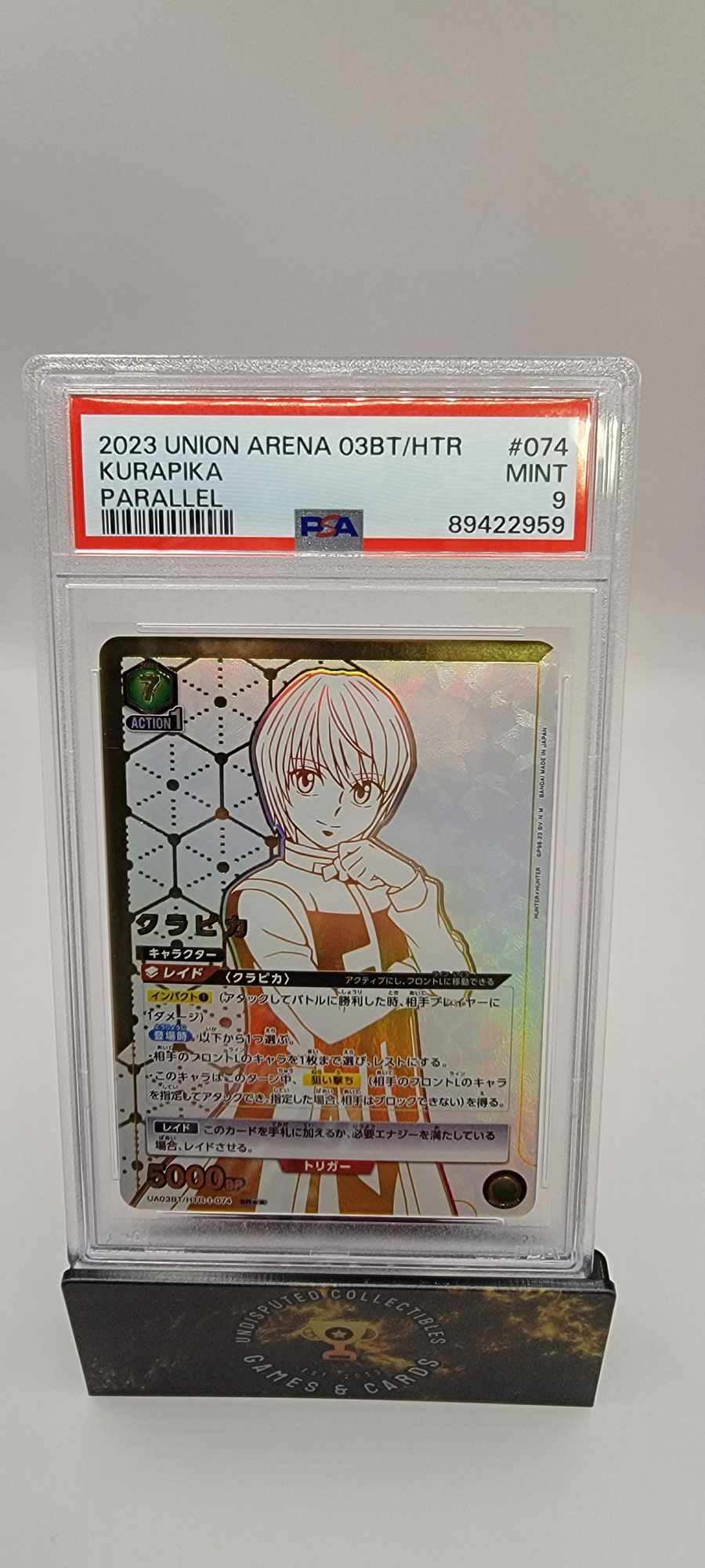 Union Arena Hunter x Hunter Kurapika SR 2 Star Parallel PSA 9