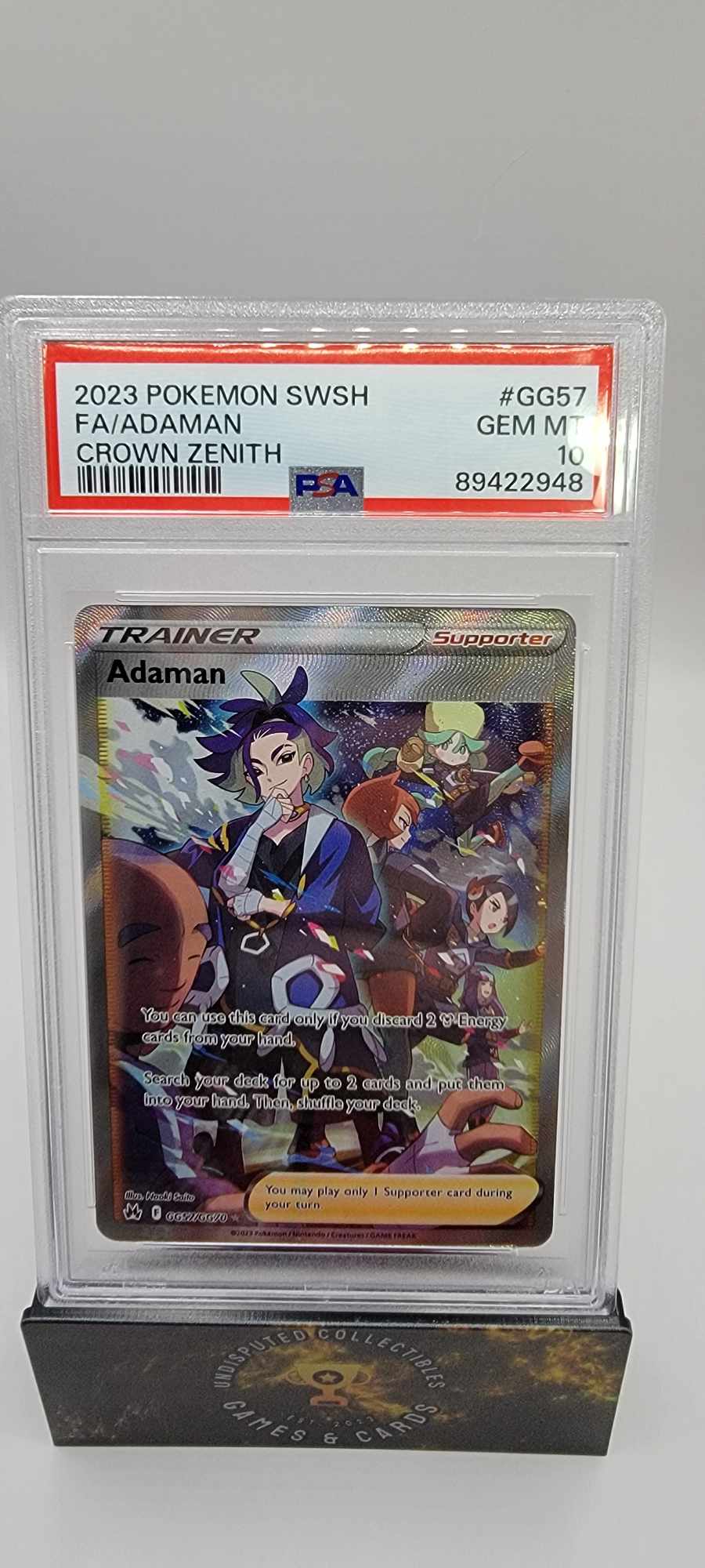 Pokemon Crown Zenith Adaman PSA 10