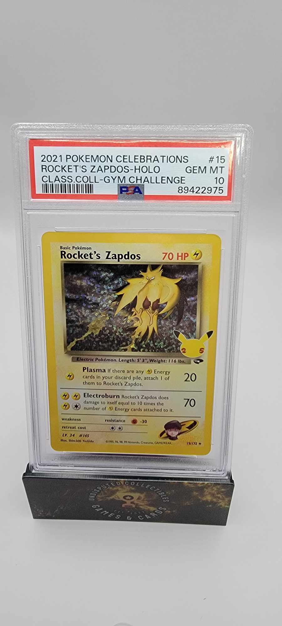 Pokemon Celebrations Classic Collection Rocket's Zapdos PSA 10