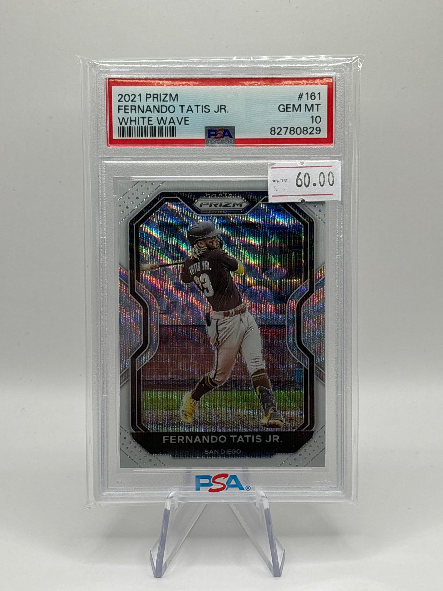 2021 Panini Prizm Fernando Tatis Jr. White Wave PSA Gem Mint 10