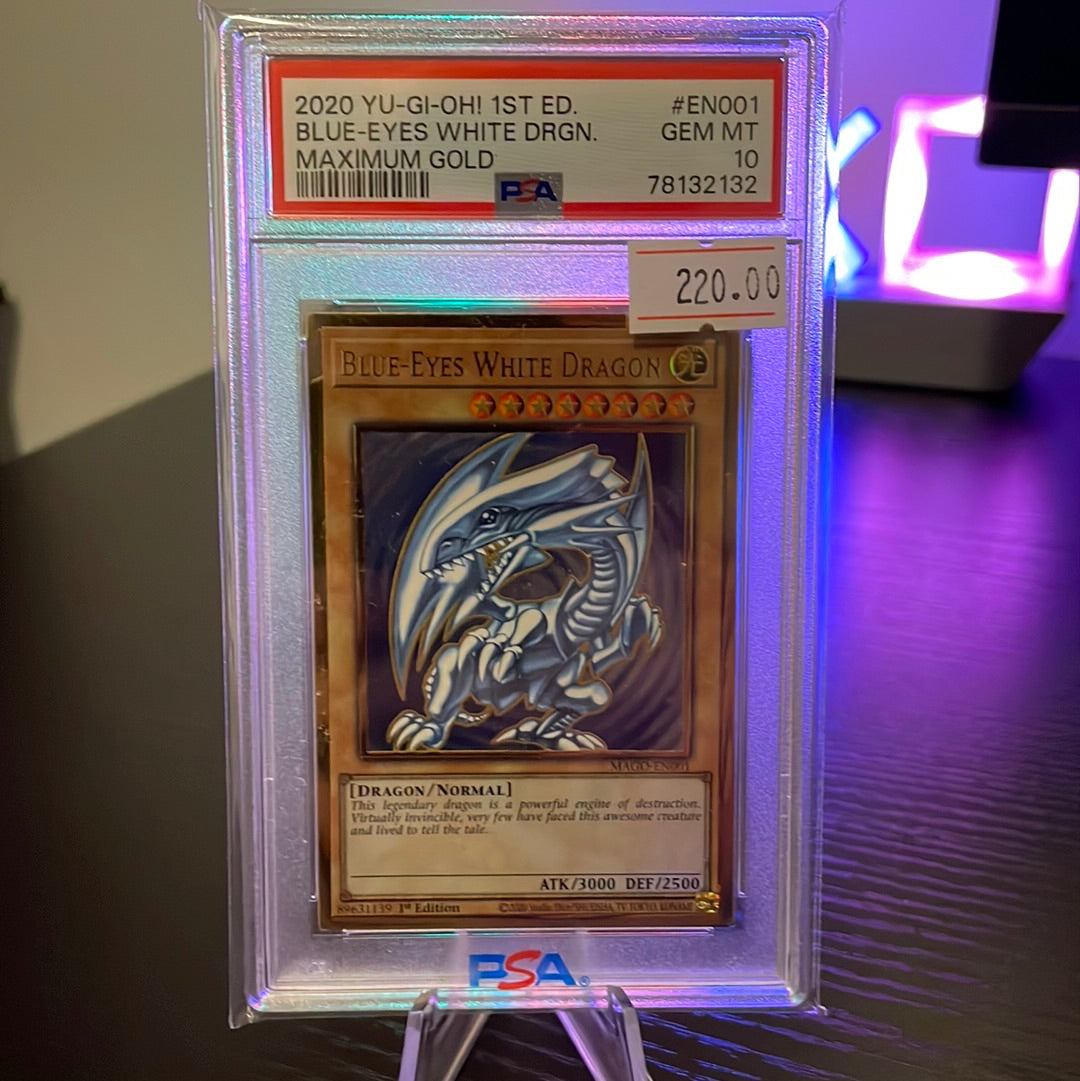 2020 YU-GI-OH 1st Ed. Blue-Eyes White Dragon PSA Gem Mint 10