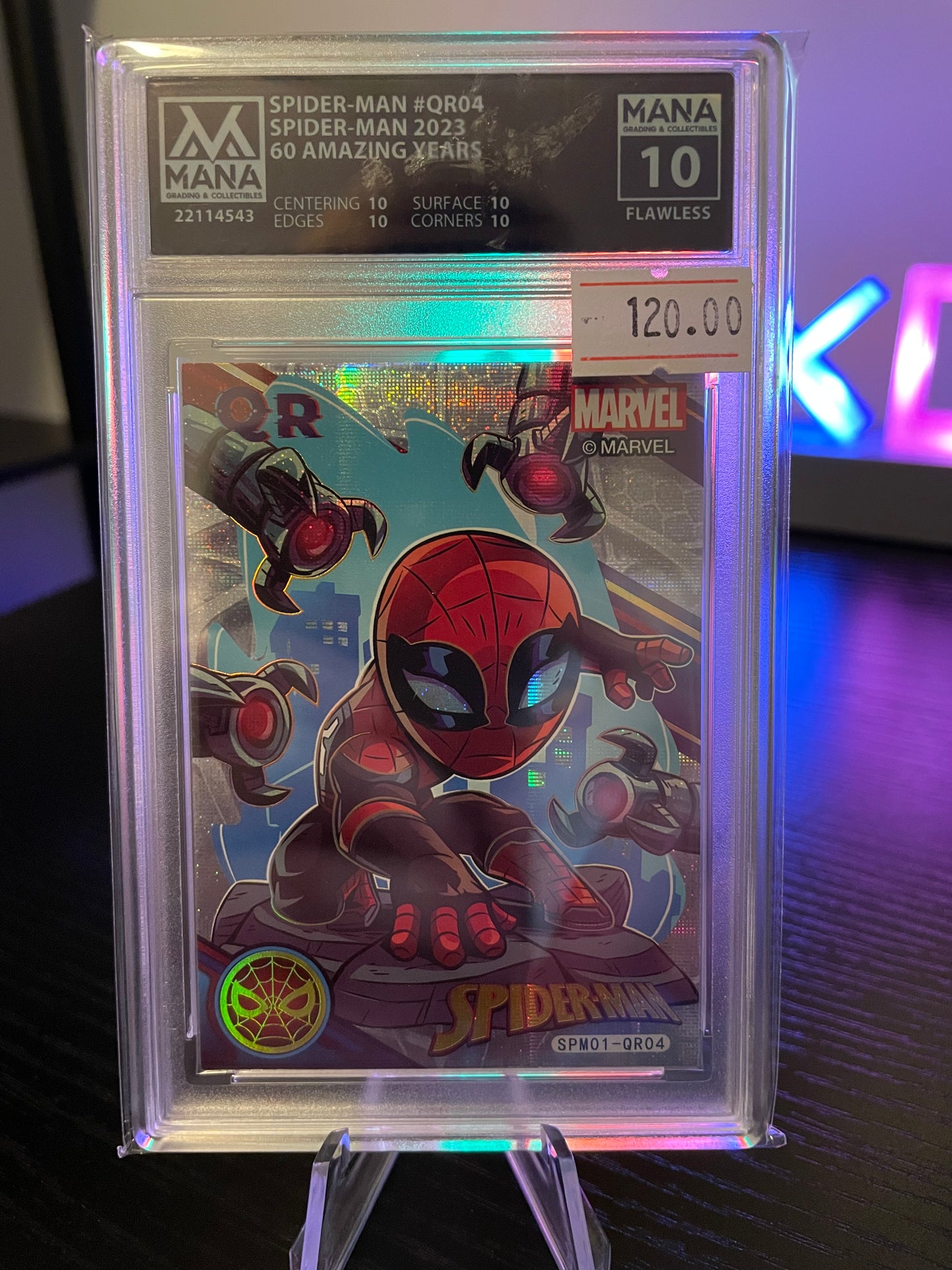 2023 Spider Man “60 Amazing Years” QR Spider Man Mana Flawless 10