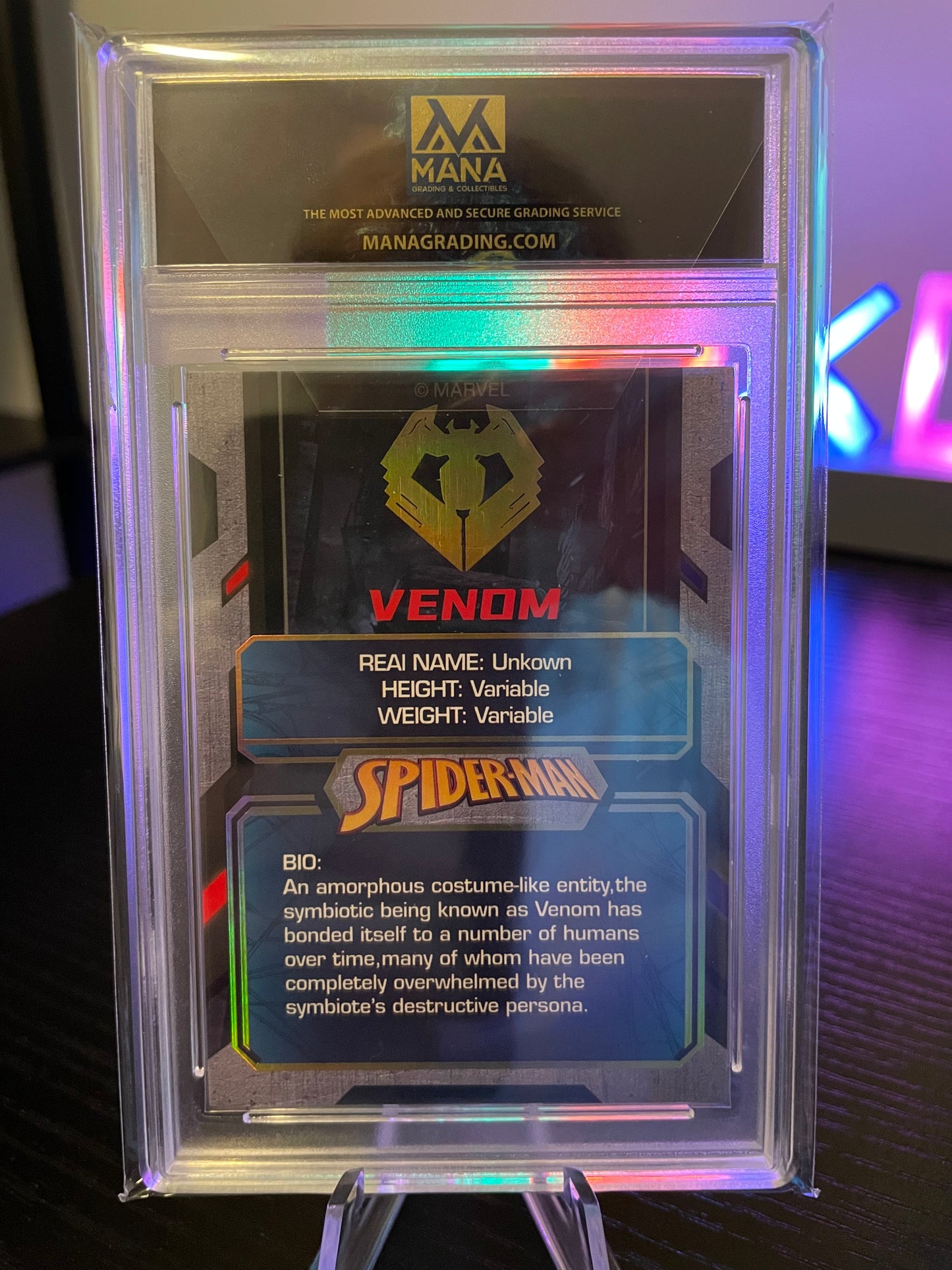 2023 Spider Man “60 Amazing Years” Venom Mana Gem Mint 10