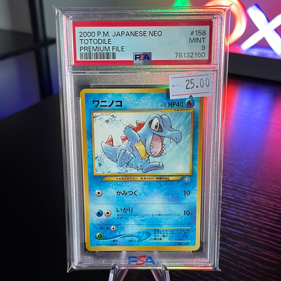 2000 P.M. Japanese Neo Totodile PSA 9