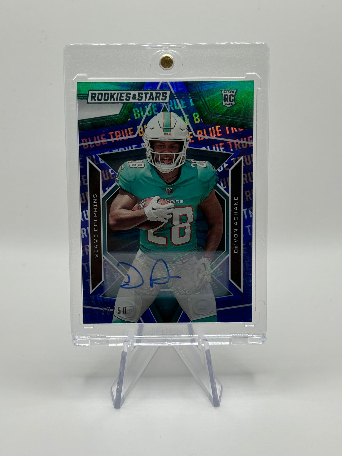 2023 Panini Rookies & Stars - De'Von Achane /50 AUTO RC