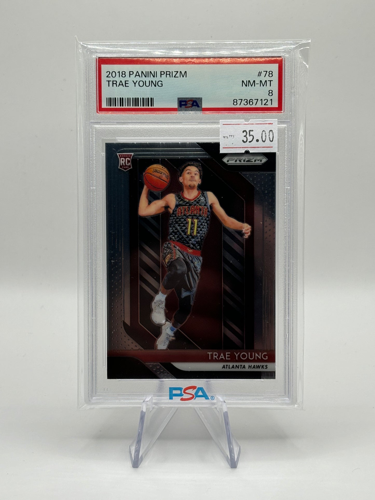 2018 Panini Prizm Trae Young (RC) PSA 8