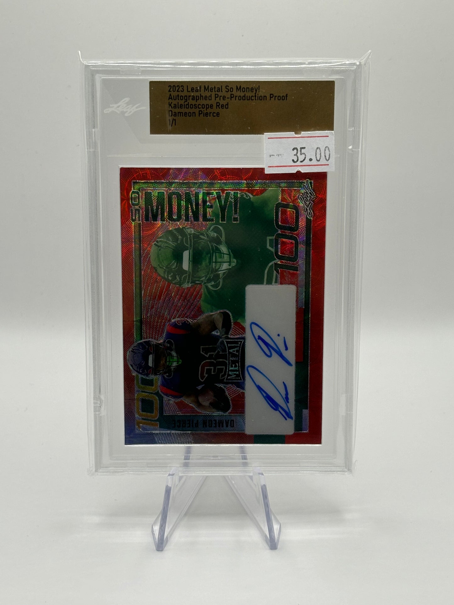 2023 Leaf Damien Pierce 1/1 Production Proof AUTO Kaleidoscope!! 