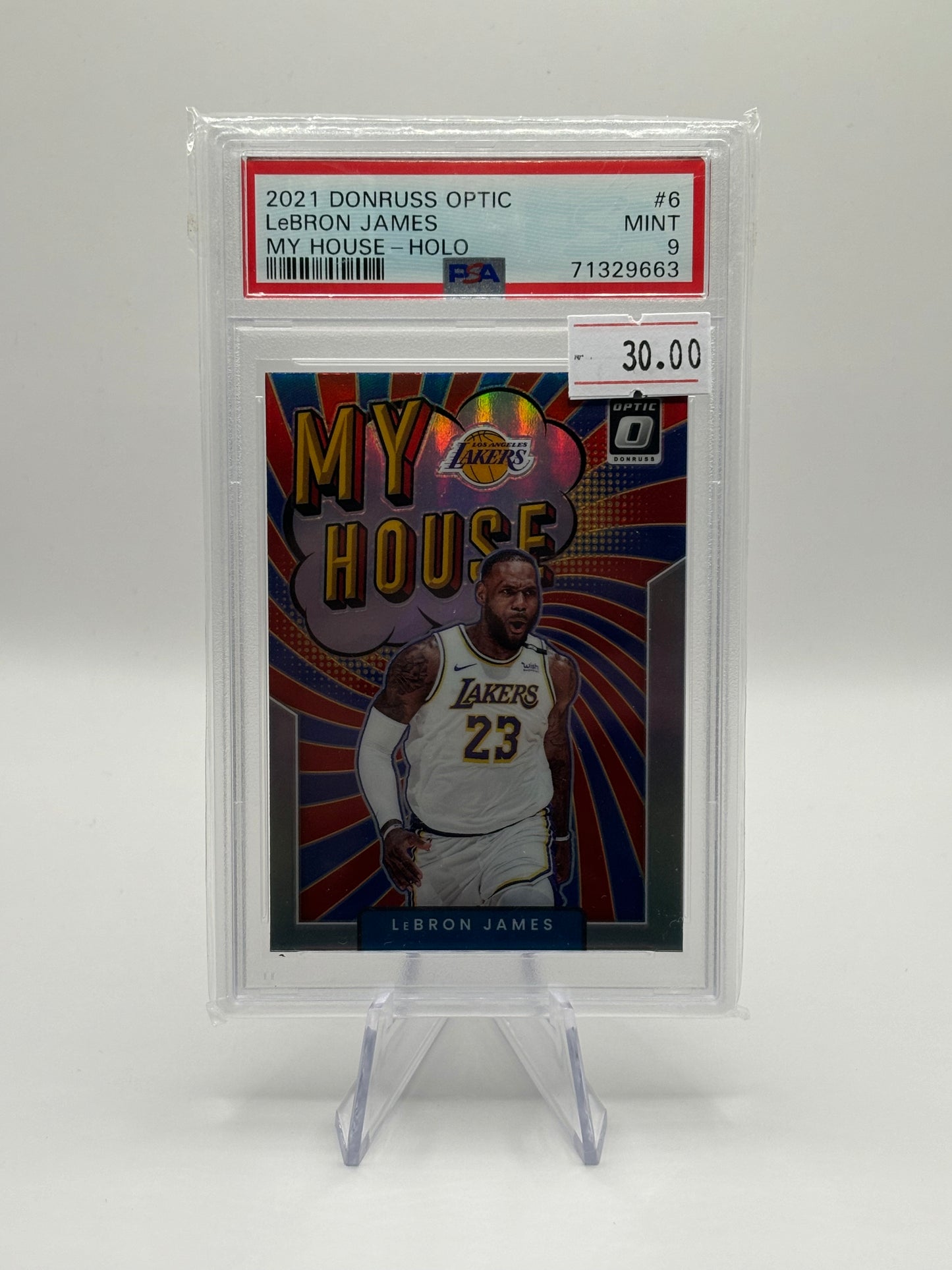 2021 Donruss Optic Lebron James My House-Holo PSA Mint 9