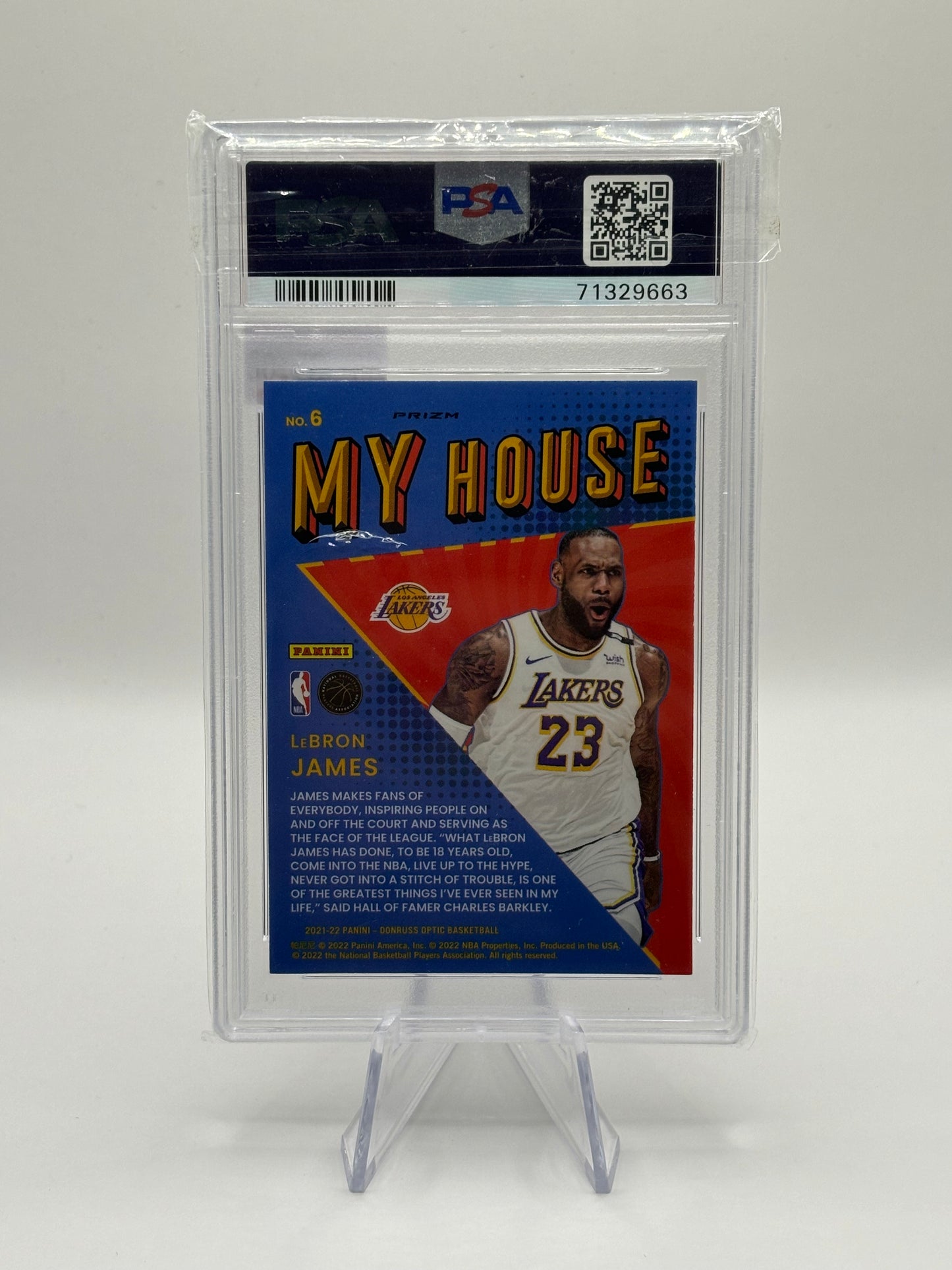 2021 Donruss Optic Lebron James My House-Holo PSA Mint 9