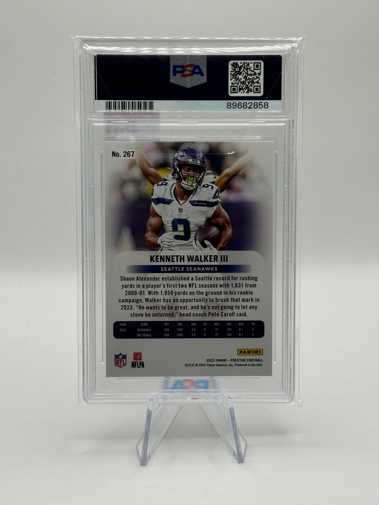 2023 Prestige Kenneth Walker III Green Xtra Points PSA Mint 9 /199