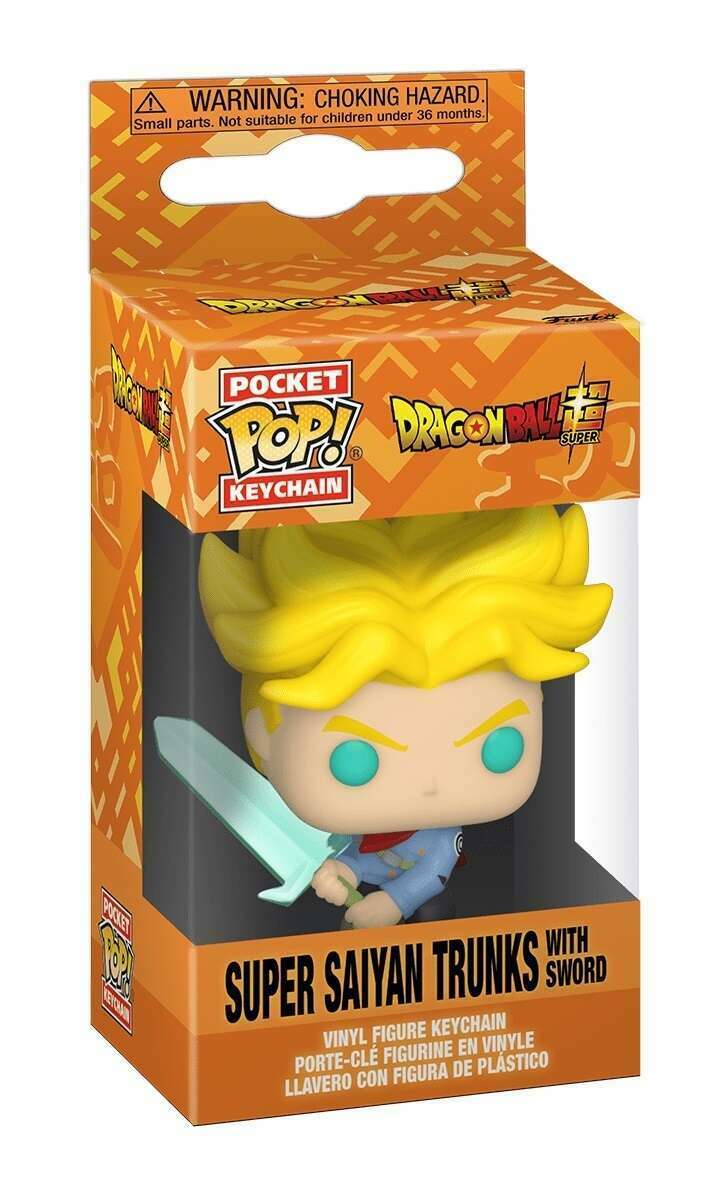 Dragon Ball Super Super Saiyan Trunks with Sword Funko Pop Pocket Keychain