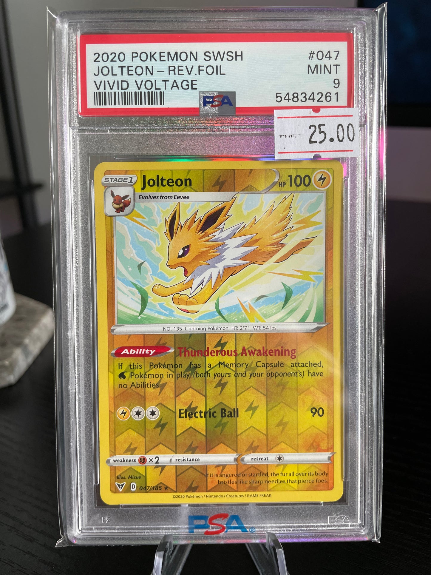 Jolteon- Rev. Foil PSA 9