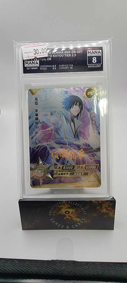 Naruto Kayou Tier 2.5 Sasuke Uchiha OR Mana 8
